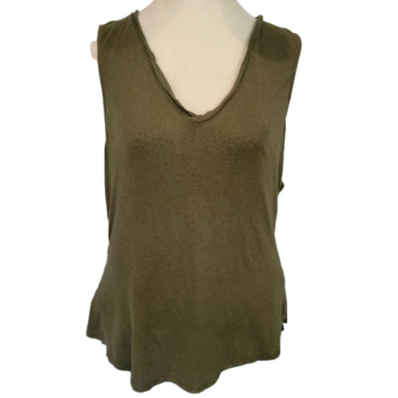 TROUVE Army Green Open Back Tank Size L - Picture 1 of 10